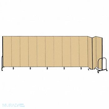 SCREENFLEX F1910 Partition 24 Ft 1 In Wx7 Ft 4 In H Beige, 8FAV3