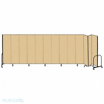 SCREENFLEX F1911 Partition 24 Ft 1 In W x 8 Ft H Beige, 8FAV5