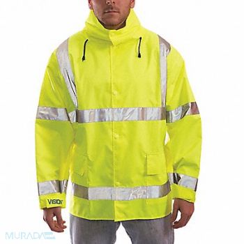 TINGLEY Rain Jacket Class 3 Type P Ylw/Grn 2XL, 8FET5