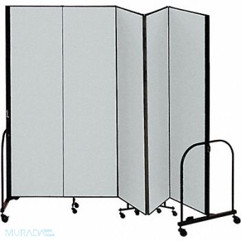 SCREENFLEX F1885 Partition 9 Ft 5 In W x 6 Ft 8 In H Gray, 9CYF3