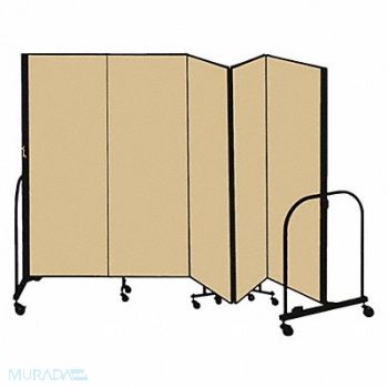 SCREENFLEX F1883 Partition 9 Ft 5 In W x 5 Ft H Beige, 8FGR9
