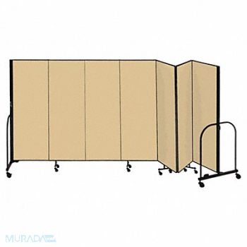 SCREENFLEX F1890 Partition 13 Ft 1 In W x 6 Ft H Beige, 8FGV1