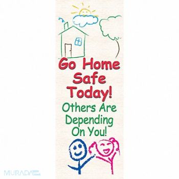 ACCUFORM Safety Banner 74in x 28in Poly Sheeting, 8FZJ1