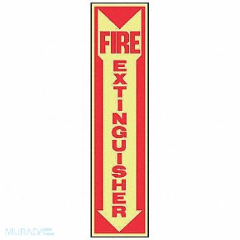 ACCUFORM Fire Extinguisher Sign 18X4 R/YEL, 772F66