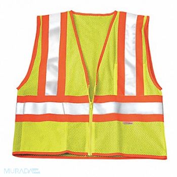 KISHIGO E6640 High Visibility Vest Class 2 L Lime, 8G283