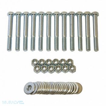 GRAINGER APPROVED Barricade Hardware Kit Silver, 8GNF7