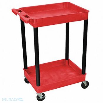 GRAINGER APPROVED Utility Cart 300 lb Cap. PE 2 Shelves, 8GRU6