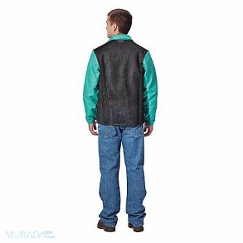 KAREWEAR FR Welding Jacket Green Cane Back 2XL, 9GUD0