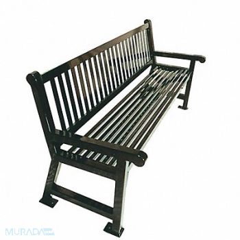ULTRASITE Outdoor Bench 72 in L 36 in H BRWN, 9TKZ2