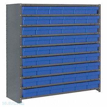 QUANTUM STORAGE SYSTEMS E7215 Enclosed Bin Shlvng 12x39x36in Blue, 8LLP5