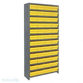 QUANTUM STORAGE SYSTEMS E6888 Enclosed Bin Shlvng 18x75x36in Yellow, 8LTM7