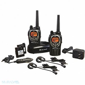 MIDLAND Portable Two Way Radios 6W 50 Ch PR, 8MNC9