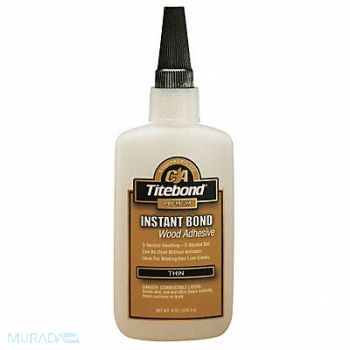 TITEBOND Instant Adhesive 4 oz Clear, 8MWD3