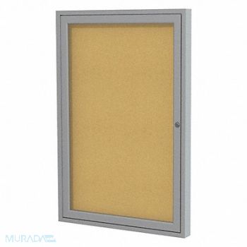 GHENT Enclosed Bulletin Board Cork 36x36 In., 8ZGK8