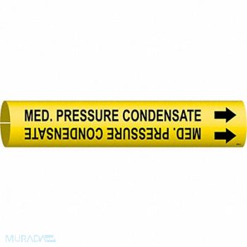 BRADY Pipe Marker Med. Pressure Condensate, 8NC68