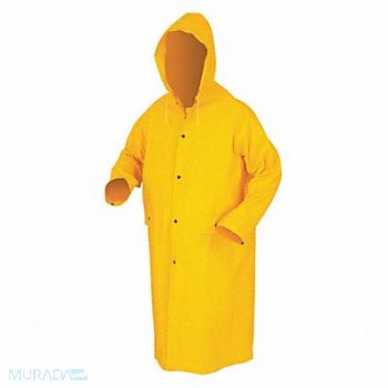 MCR SAFETY Raincoat w/ Detachable Hood Yellow S, 9MCA2