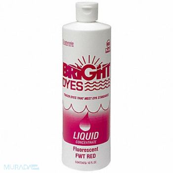 BRIGHT DYES Dye Tracer Liquid Red 1 Pint, 8NDU0