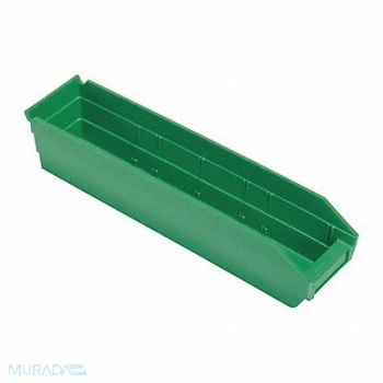 QUANTUM STORAGE SYSTEMS F0617 Shelf Bin Green Polypropylene 4 in, 8NEH6