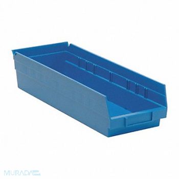 QUANTUM STORAGE SYSTEMS F0618 Shelf Bin Blue Polypropylene 4 in, 8NEH7
