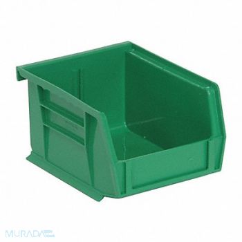 QUANTUM STORAGE SYSTEMS F0598 Hang and Stack Bin Green PP 3 in, 8NEJ4
