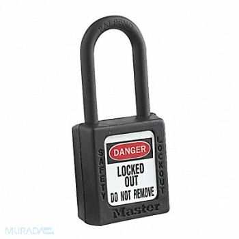 MASTER LOCK Lockout Padlock KA Black 1-3/4 H, 8XC53