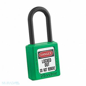 MASTER LOCK Lockout Padlock KA Green 1-3/4 H, 8FDK1