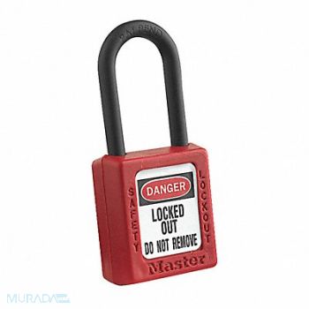 MASTER LOCK Lockout Padlock KA Red 1-3/4 H, 9WPJ2
