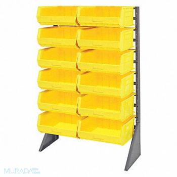 QUANTUM STORAGE SYSTEMS F1614 BinRailFlrRck 36inx54inx15in LdCp 50 lb, 8NKZ4