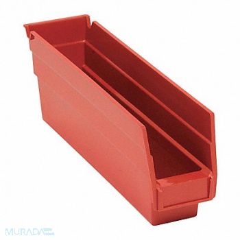 QUANTUM STORAGE SYSTEMS F0612 Shelf Bin Red Polypropylene 4 in, 8PCC9