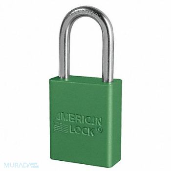 AMERICAN LOCK E7786 Lockout Padlock KA Green 1-7/8 H PK6, 9PWZ8