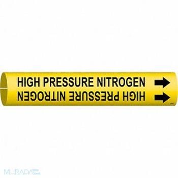 BRADY Pipe Mrkr High Pressure Nitrogen 7/8in H, 8PHT4