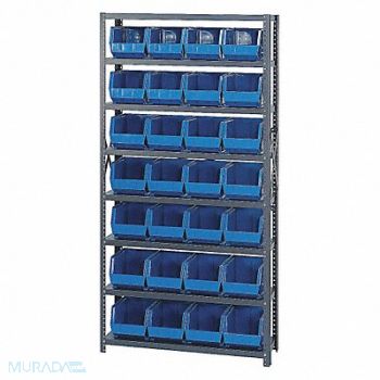 QUANTUM STORAGE SYSTEMS E1497 Bin Shlvng 12inx75inx36in Blue, 8PJH0