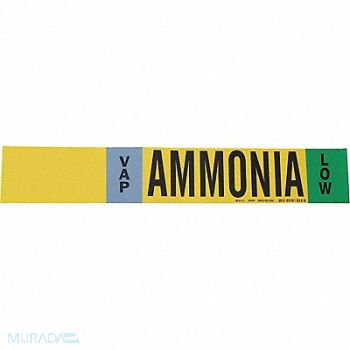 BRADY Pipe Marker Ammonia 2 1/4 in H 14 in W, 8PKW8