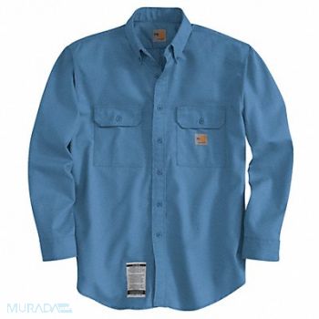CARHARTT E6404 FR Long Sleeve Shirt Blue 3XL Button, 9RFM7