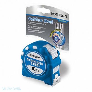 KOMELON Tape Measure Stainless Steel 1 x 16 ft., 8R804