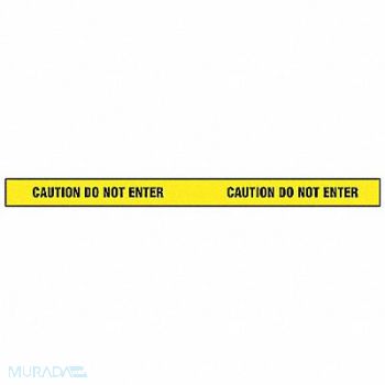 GRAINGER APPROVED Barricade Tape Yellow/Black 180ft x 2 In, 8RDJ5