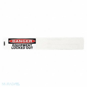 ELECTROMARK Padlock Lbl .75x5in Self-Lam Vinyl PK25, 8REK1