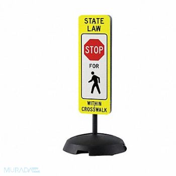 TAPCO Traffic Sign 36 x 12 White Yellow, 8RFK2