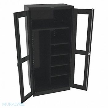 TENNSCO Combo Wardrobe Cabinet 78 H 36 W Black, 8RHG9