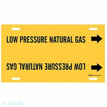 BRADY Pipe Mrkr Low Prssre Natural Gas 10in H, 8RJ78