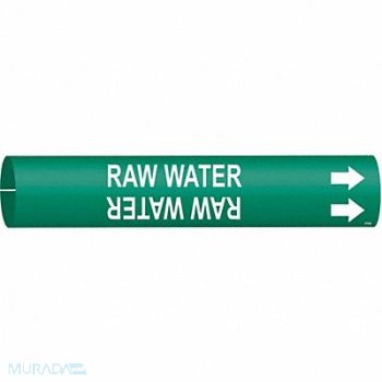 BRADY Pipe Marker Raw Water 7/8 in H 7/8 in W, 8RJ83