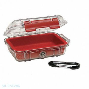 PELICAN Micro Case Red 5.88 x 4.06 x 2.12 In, 8RJV4