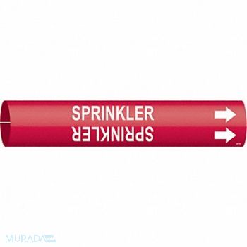 BRADY Pipe Marker Sprinkler 7/8 in H 7/8 in W, 8RLE1