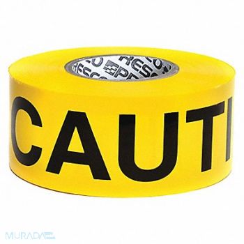 PRESCO PRODUCTS CO Barricade Tape Yellow/Black 1000ft x 3In, 8RLR9