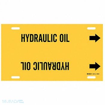BRADY Pipe Marker Hydraulic Oil 10in H 32in W, 8RLV0