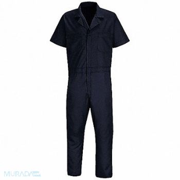VF WORKWEAR D2369 Short Sleeve Coverall 42 to 44In. Navy, 9TZE0