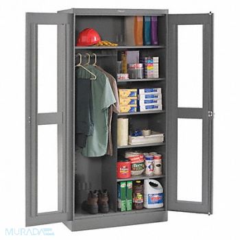 TENNSCO Combo Wardrobe Cab 78 H 36 W Medium Gray, 8RNZ4