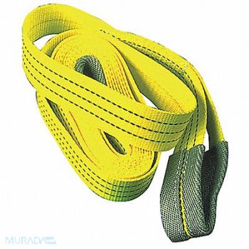SPANSET Tow Strap 15 ft Overall L Yellow, 8RPV3