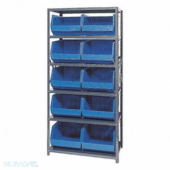 QUANTUM STORAGE SYSTEMS E1504 Bin Shlvng 18inx75inx36in Blue, 8RRH1
