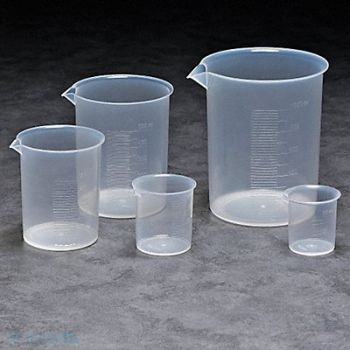 GRAINGER APPROVED Grad Plastic Beaker Set 50mL-1000mL PP, 8RUZ4